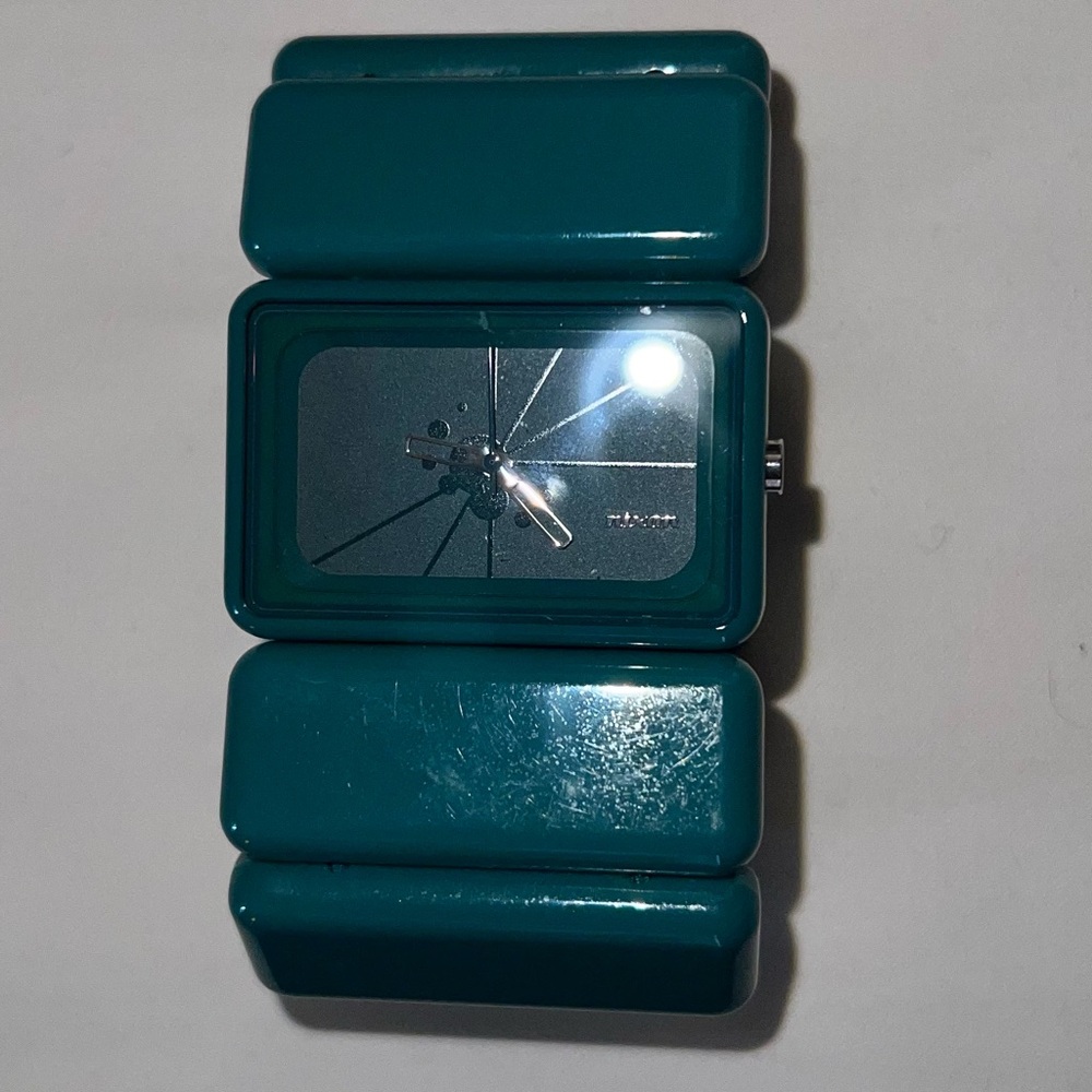 Nixon Teal Rectangular Bracelet Watch - image 1
